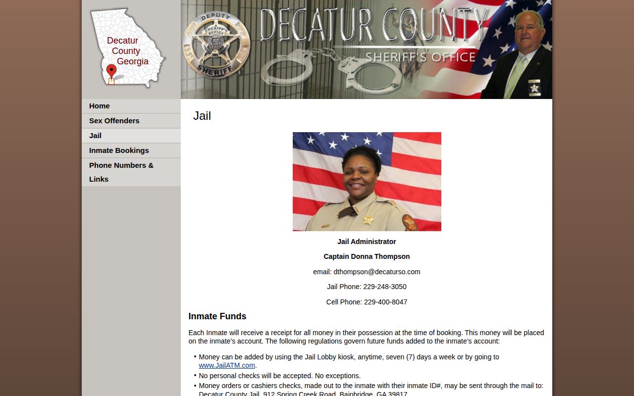 Decatur County Jail bond and booking information